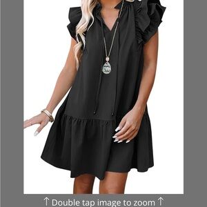 Elegant Black Ruffle Dress